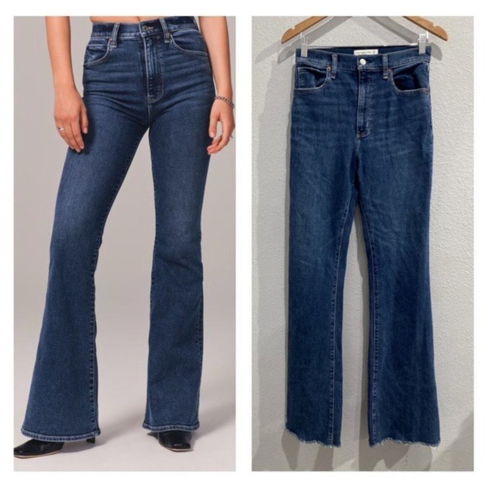 Abercrombie&Fitch Ultra High Rise Boho Flare Stretch Mod Contemporary Jean